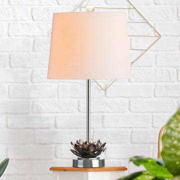 Amelia Lotus 25" Crystal LED Table Lamp - JONATHAN Y